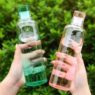 Elegant Transparent Glass Water Bottle